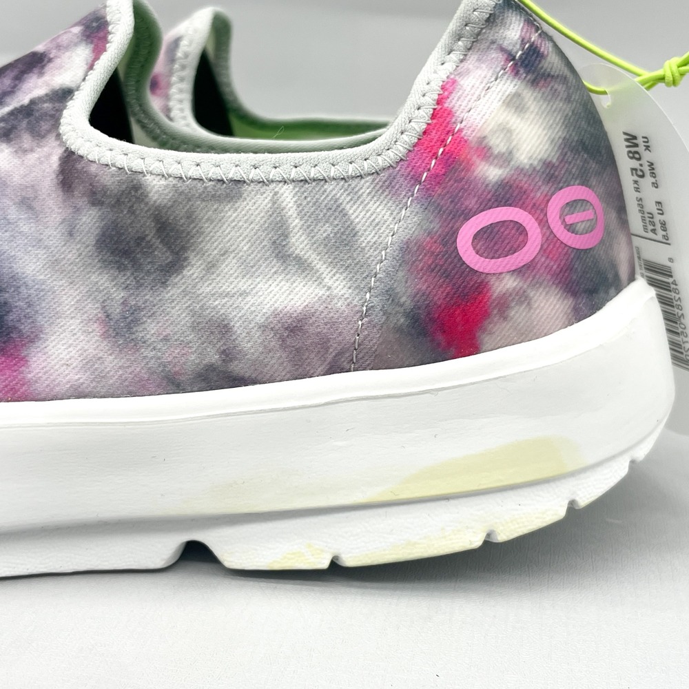 OOFOS Womens 8.5 OOmg Eezee Tie Dye Pink Recovery Shoes Slip On Sneakers Comfort - Picture 5 of 12